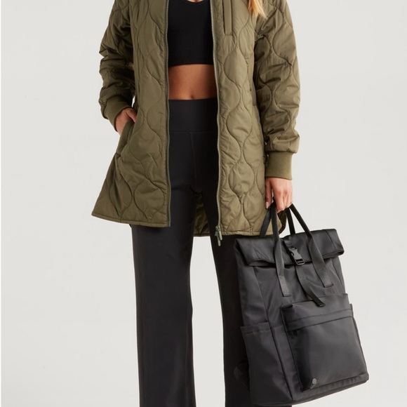 Zella Longline Onion Quilted Bomber Jacket - Picture 2 of 10